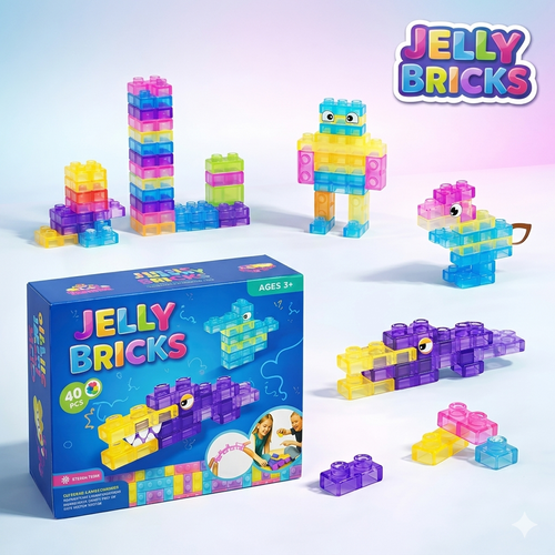 JellyBricks™ Gumowe klocki 40szt